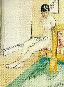 Carl Larsson japansk nakenmodell Sweden oil painting artist